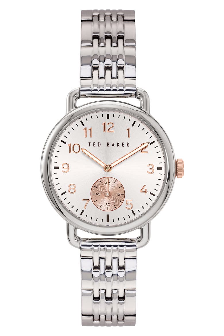 Hannahh Sub-Eye Bracelet Watch, 34mm, Main, color, SILVER