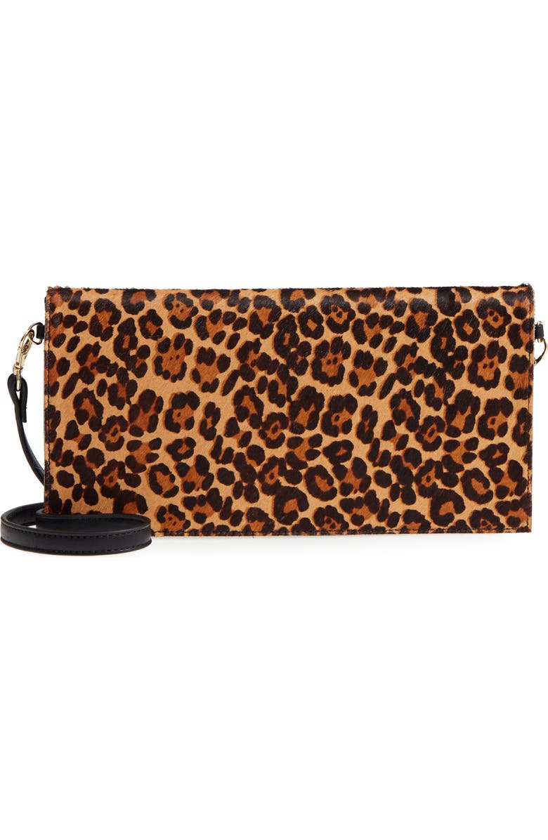 Sole Society Tesso Genuine Calf Hair Clutch, Main, color,