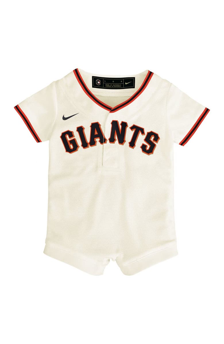 Nike Infant Nike Cream San Francisco Giants Home Replica Romper Jersey, Alternate, color, Cream