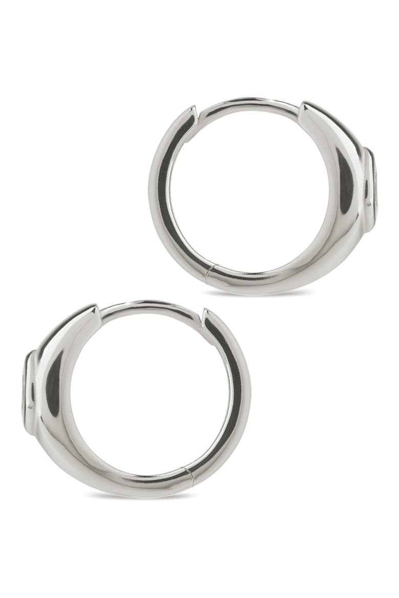 Camila Marquis Cubic Zirconia Huggie Hoop Earrings, Alternate, color, SILVER