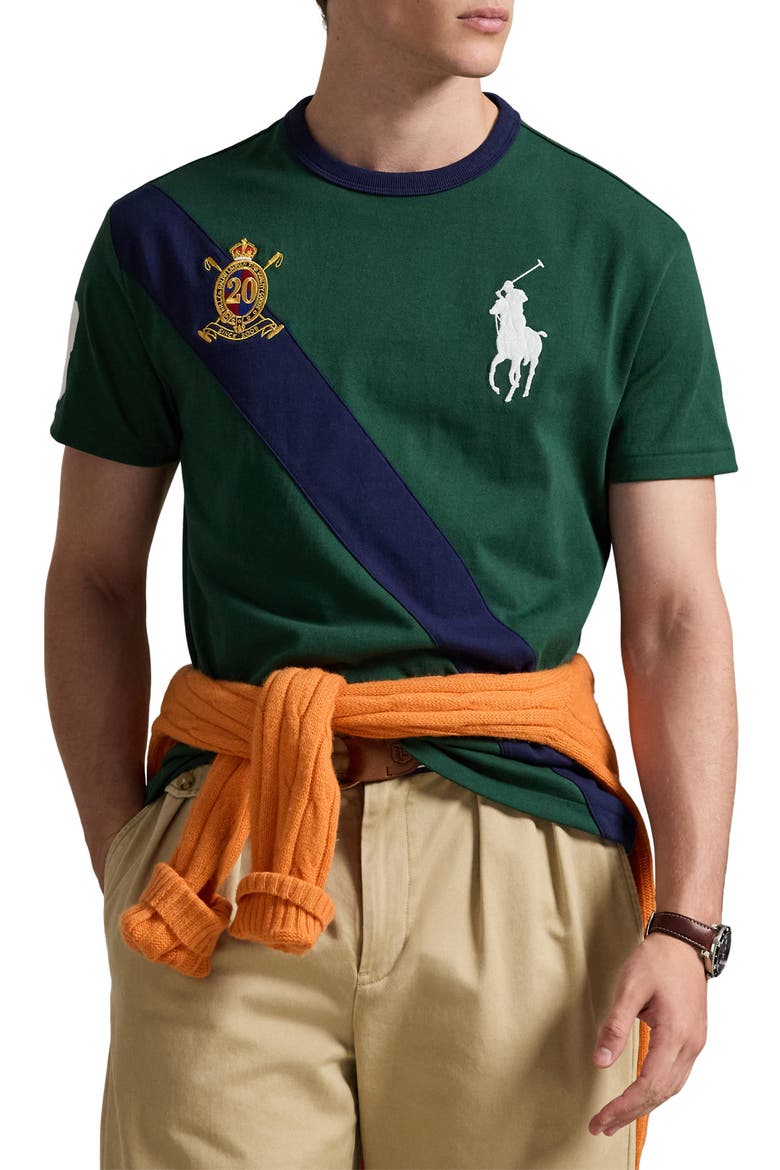 Heavyweight Jersey T-Shirt, Main, color, VINTAGE PINE/ NEWPORT NAVY