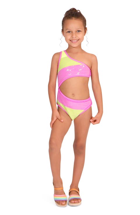 Kids' Colorblock Sequin One-Piece Swimsuit (Toddler, Little Kid & Big Kid)