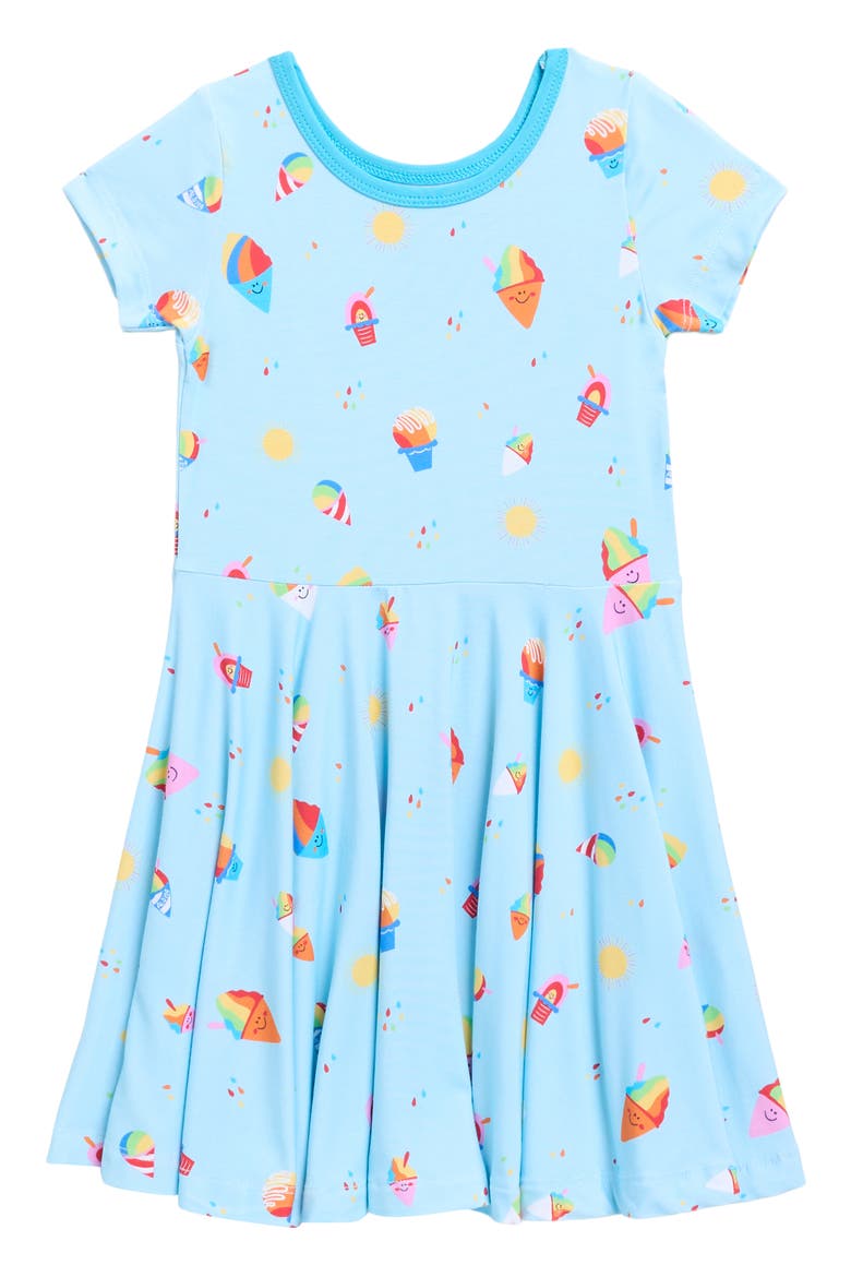 Kids' Rainbow Shave Ice Knit Dress, Main, color, BLUE