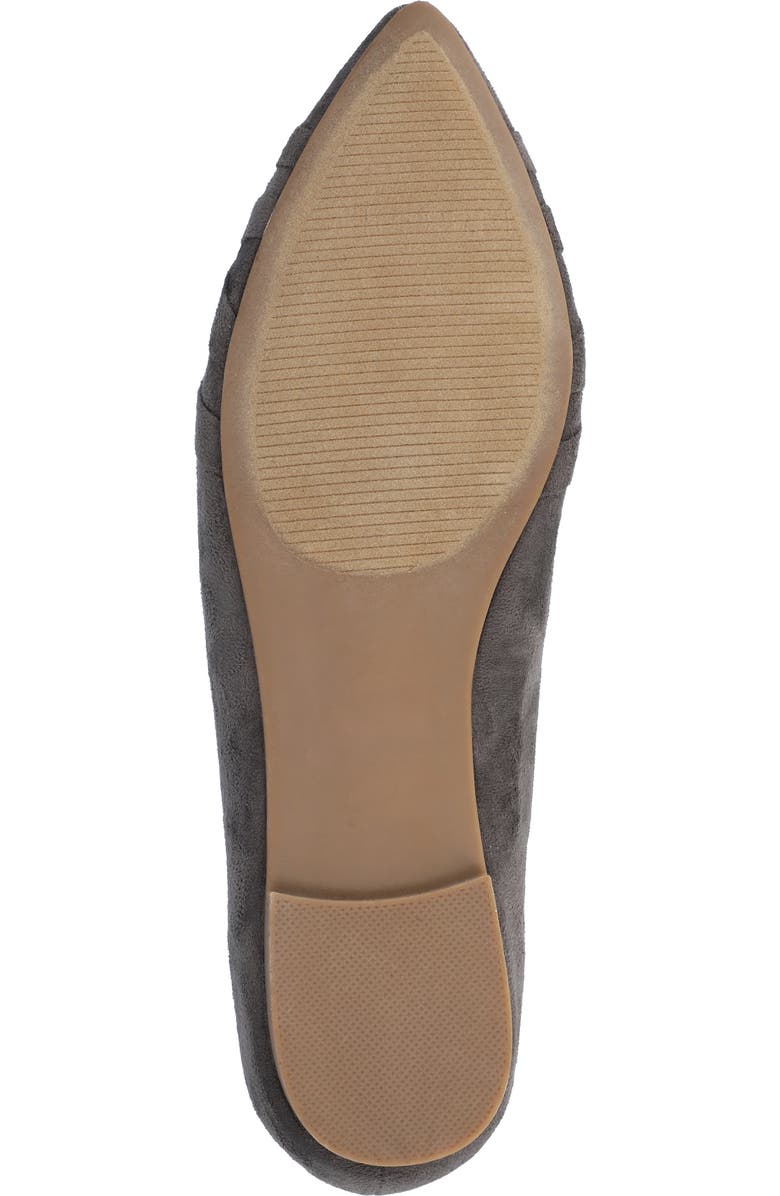 Journee Collection Mindee Crisscross Toe Flat - Wide Width Available, Alternate, color, Grey
