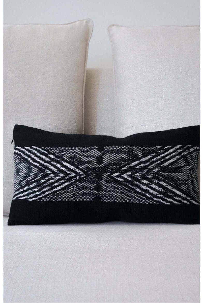 Montañas Lumbar Pillow, Main, color, Black/Ivory