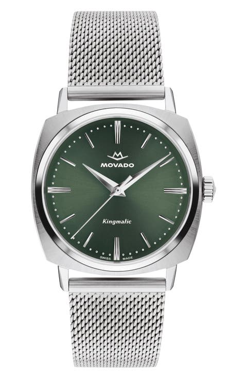 Kingmatic Automatic Mesh Strap Watch, 35mm