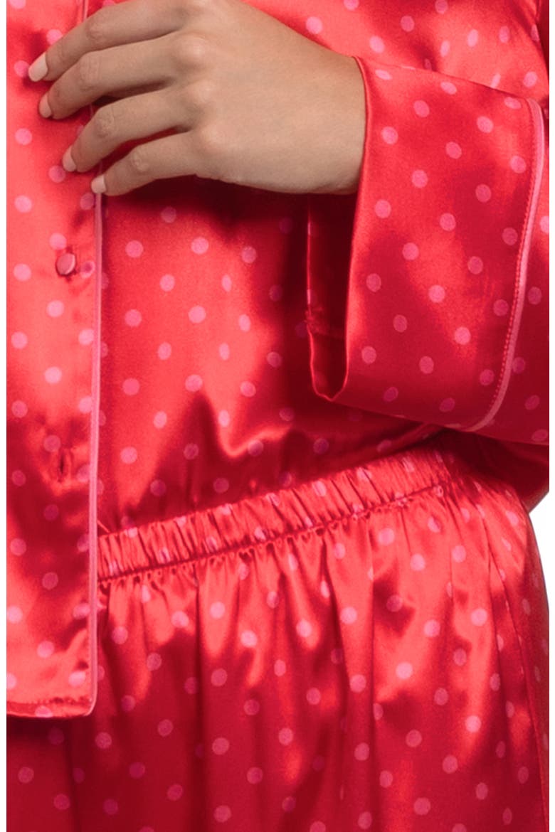 Cammie Satin Pajamas, Alternate, color, BRIGHT RED