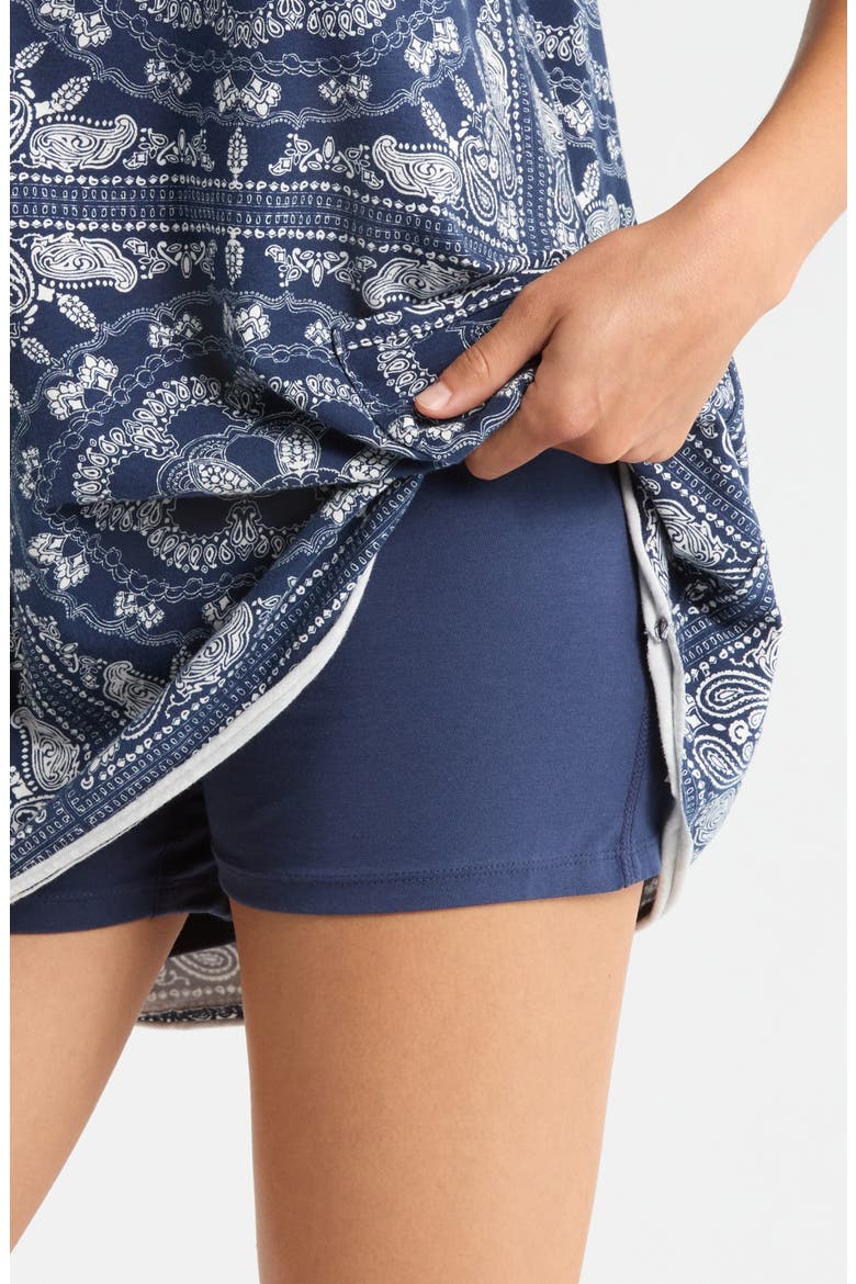 FP Movement Hot Shot Print Stretch Cotton Tank Minidress, Alternate, color, BANDANA NAVY COMBO