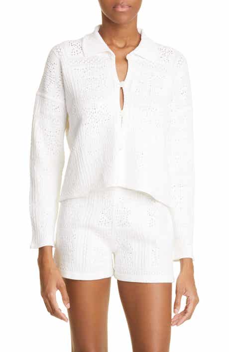Club Monaco Pointelle Crop Sweater
