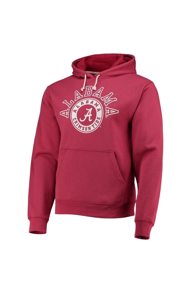 LEAGUE COLLEGIATE WEAR Men's League Collegiate Wear Crimson Alabama Crimson Tide Seal Neuvo Essential Fleece Pullover Hoodie, Alternate, color,
