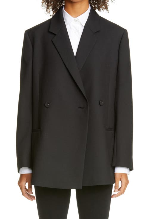 Loreo Oversize Double Breasted Wool Blazer