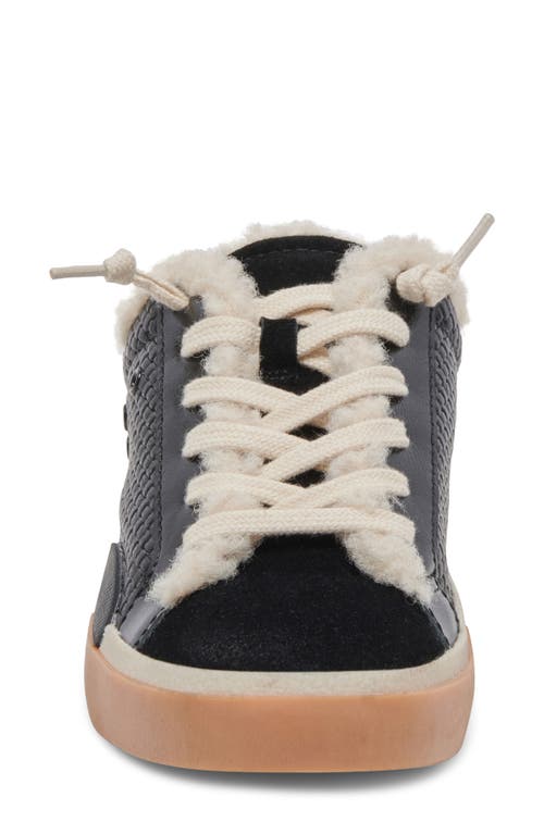 Dolce Vita Zantel Faux Shearling Lined Slip-on Sneaker In Black