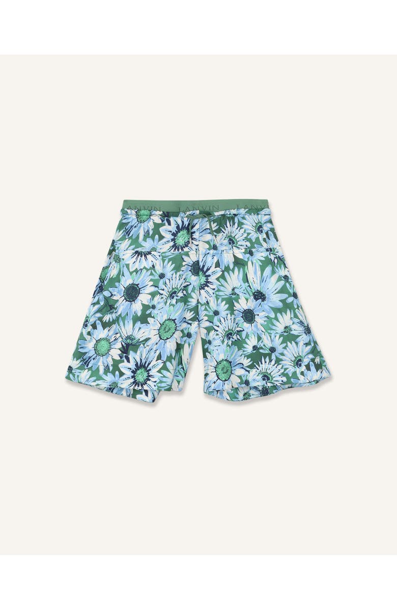 Lanvin Printed Bermuda Shorts, Main, color, Jade
