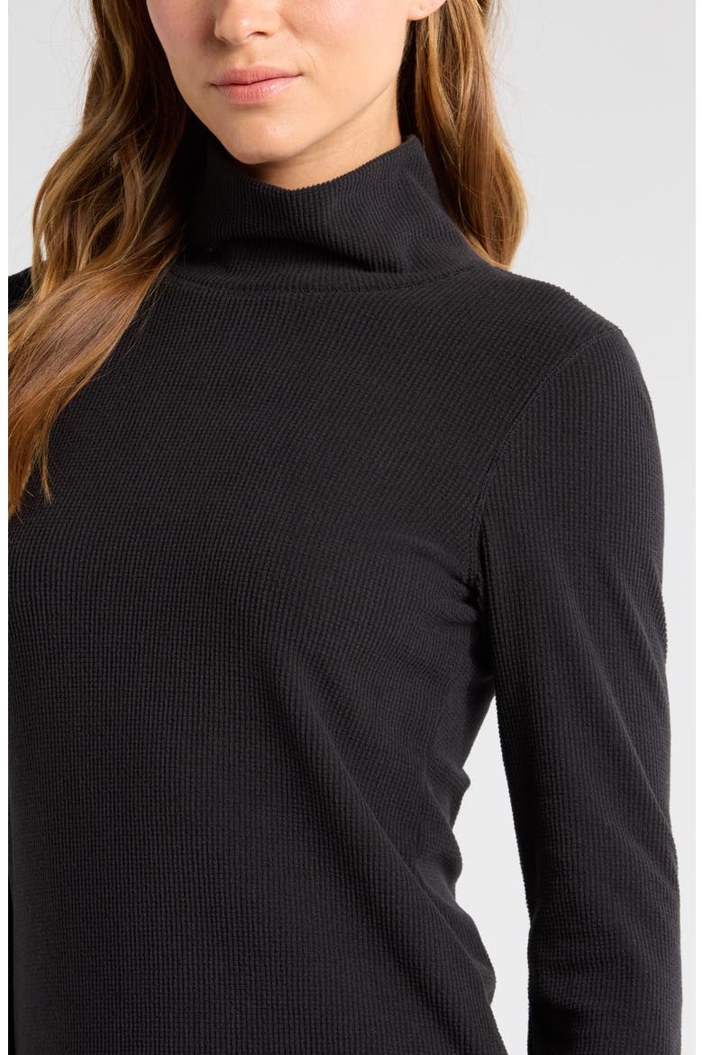 Cozy Rib Mock Neck Top, Alternate, color, BLACK
