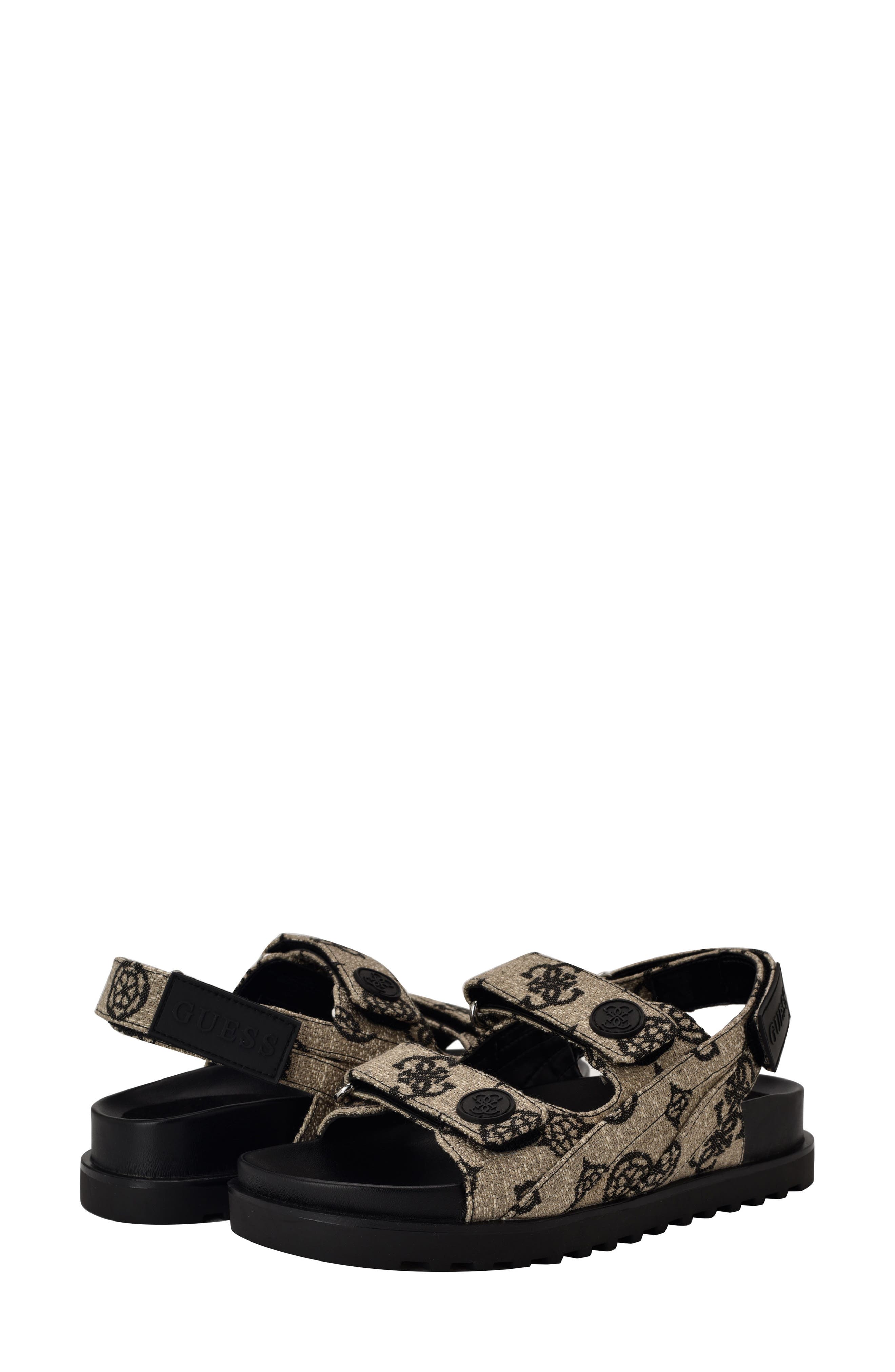 GUESS Fadey Slingback Platform Sandal, Alternate, color, Black