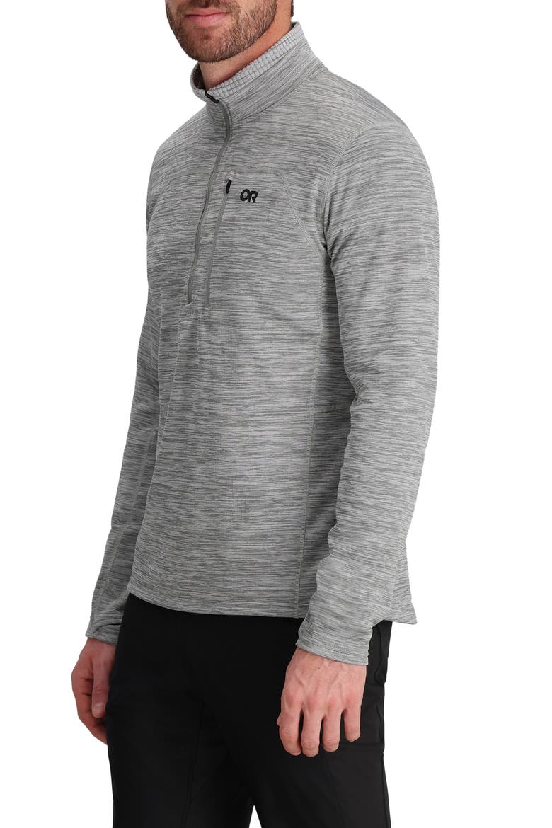 Vigor Half Zip Fleece Pullover, Alternate, color, GREY HEATHER