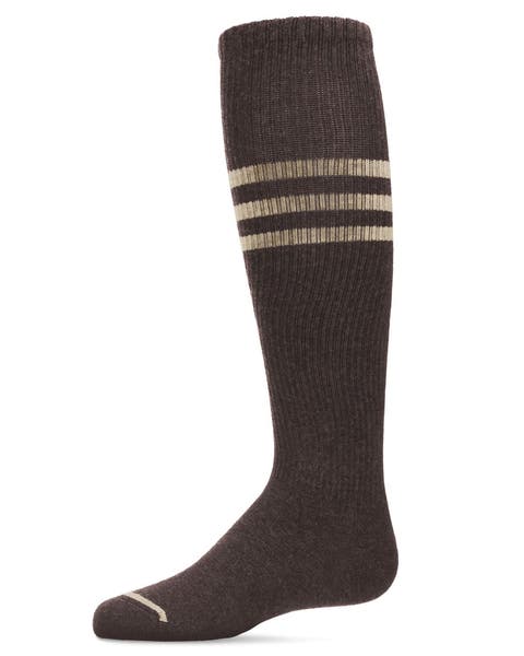 Thin Ribbed Sport Stripe Knee High Socks