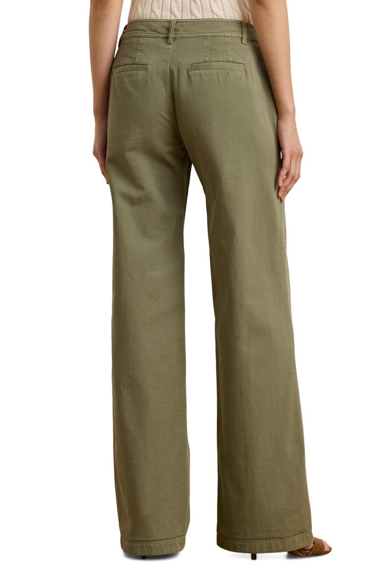 Wide Leg Cotton Twill Pants, Alternate, color, SAGE GREEN