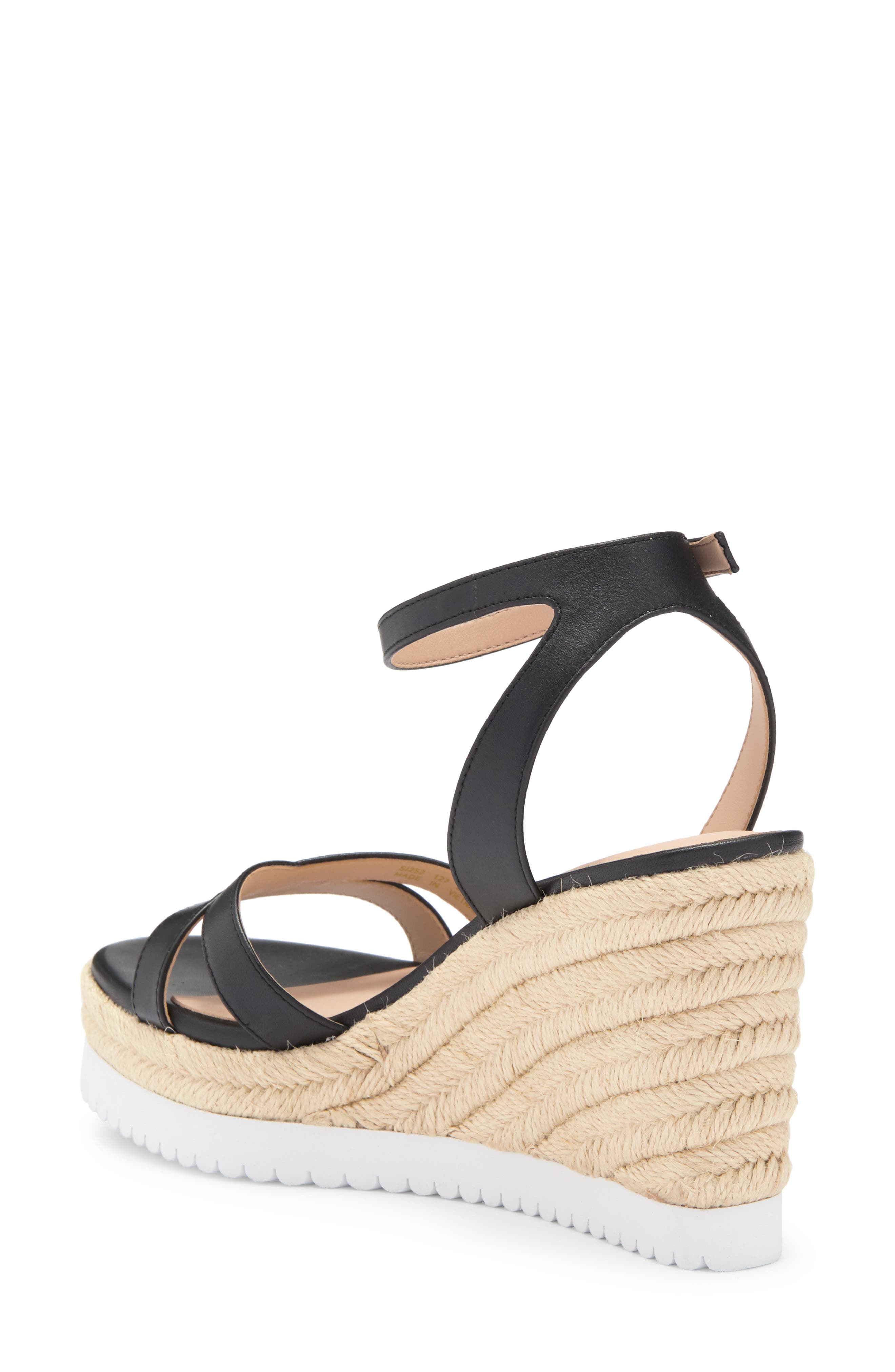 Stuart Weitzman Catlina Ankle Strap Espadrille Platform Wedge Sandal, Alternate, color, 