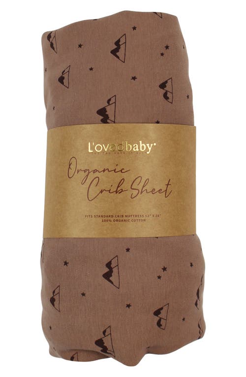 L'ovedbaby Organic Cotton Crib Sheet In Brown