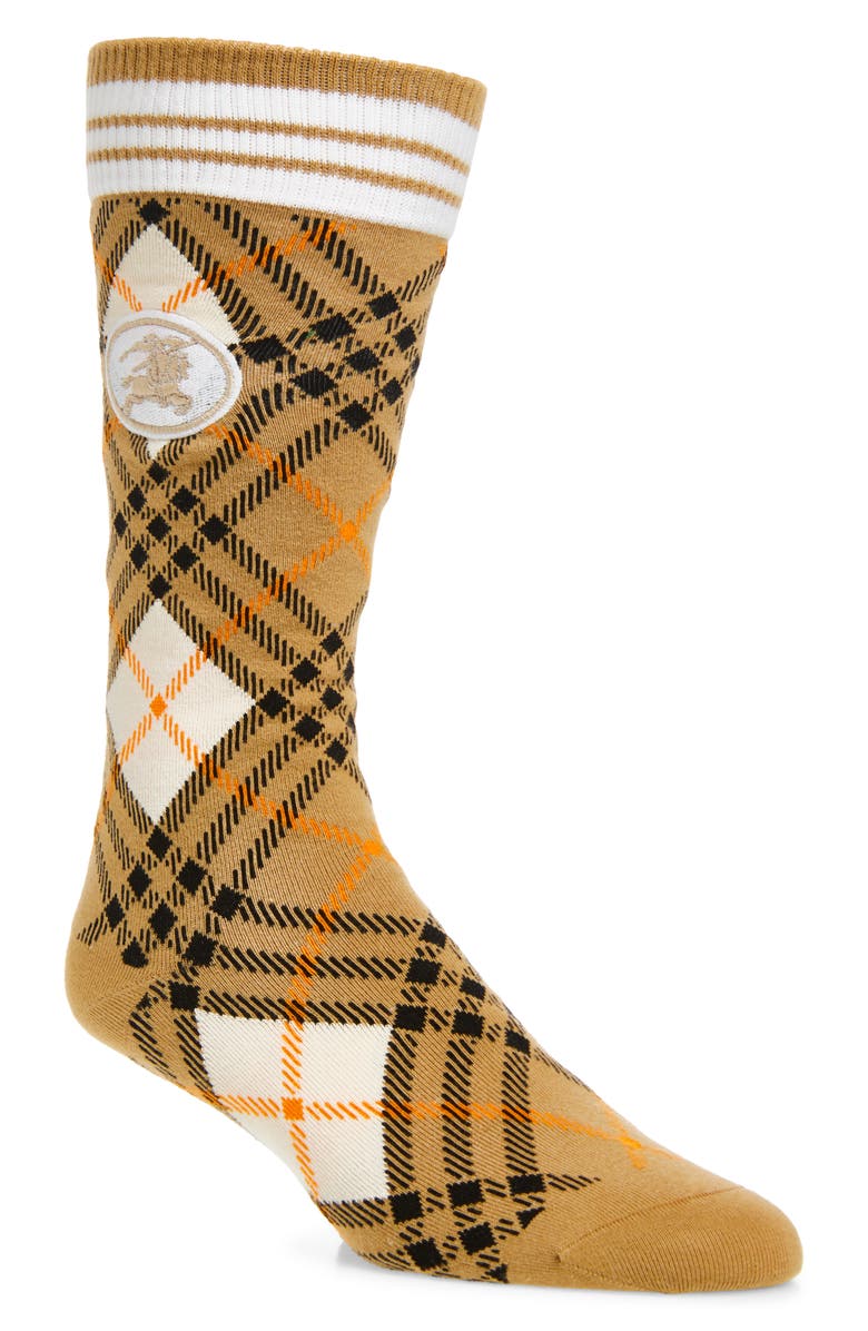 Burberry EKD Argyle Check Cotton Blend Socks, Main, color, 