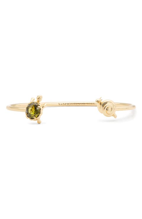 secret garden turtle & snail cuff bracelet