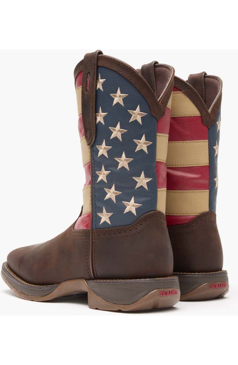 DURANGO Patriotic Pull On Western Flag Boot, Alternate, color, Brown And Union Flag