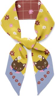 Centinelle Chat Au Chocolat Twilly Ribbon Scarf