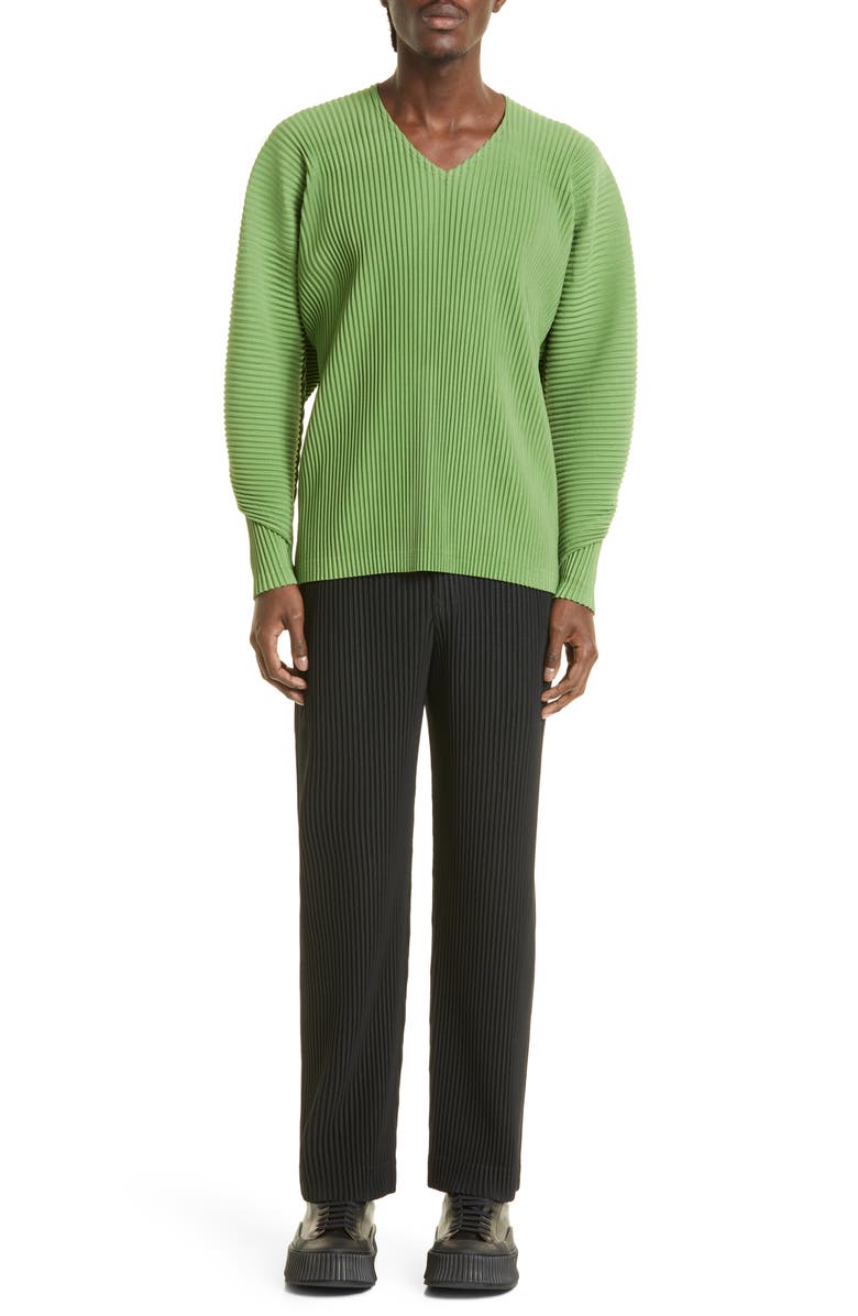 Homme Plissé Issey Miyake Basics Pleated Straight Leg Pants, Alternate, color, 