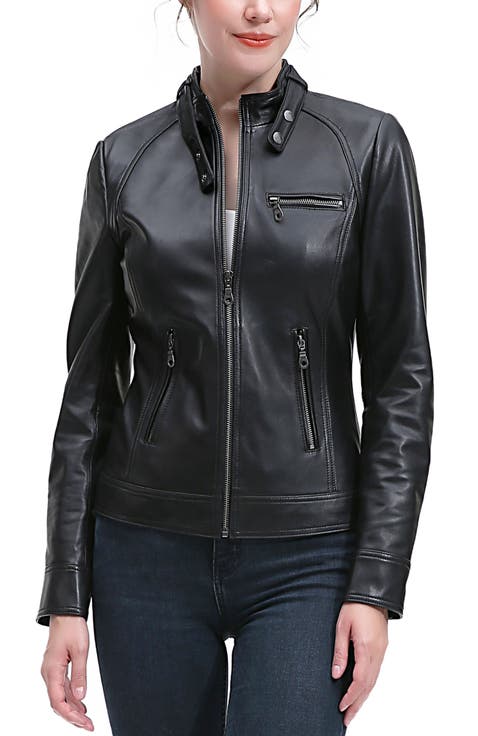 Emy Leather Moto Jacket