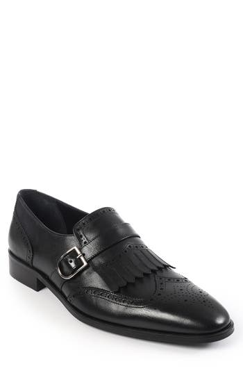 Vellapais Madrona Kiltie Fringe Wingtip Loafer In Black