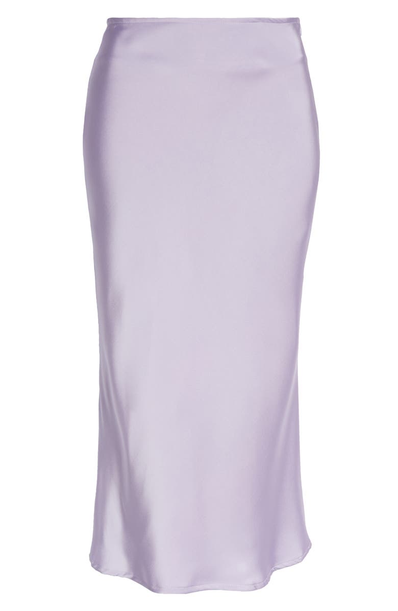 Amy Lynn Bias Cut Satin Slip Skirt, Alternate, color, Lilac