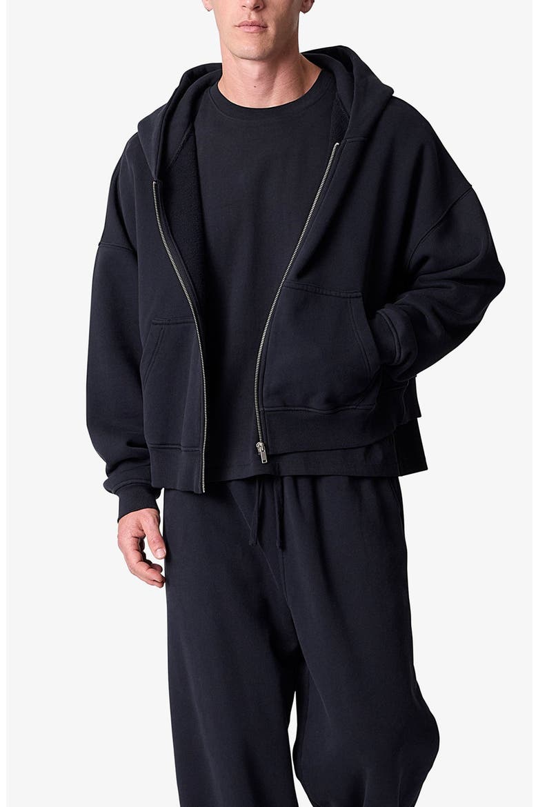 Full Zip Hoodie, Alternate, color, BLACK
