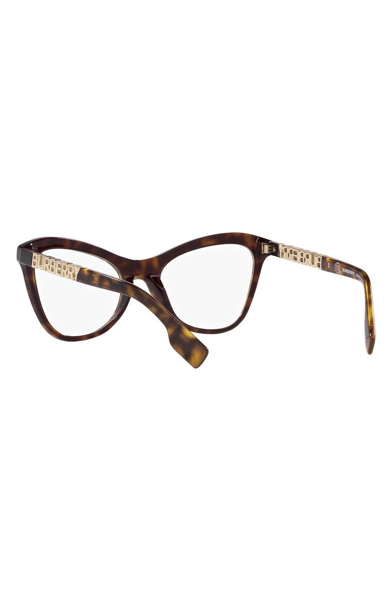 Burberry Angelica 54mm Cat Eye Optical Glasses, Alternate, color, Dk Havana
