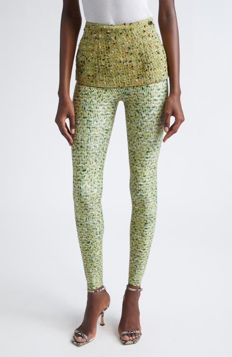 P-Hour Bouclé Skirt with Trompe l'Oeil Leggings