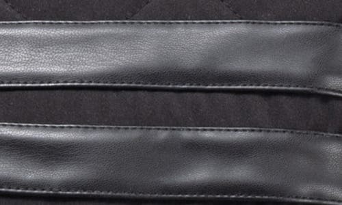 X-ray Xray Faux Fur Lined Quilted Moto Jacket In Black