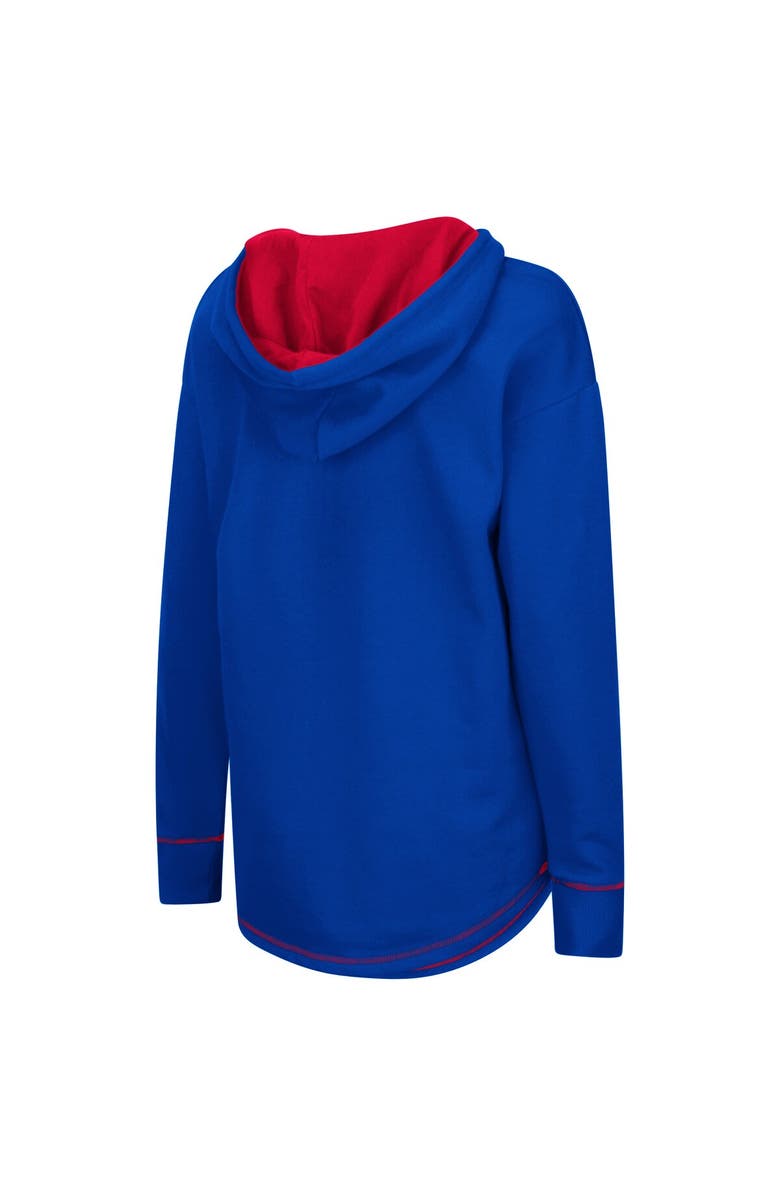 COLOSSEUM Women's Colosseum Royal Kansas Jayhawks Tunic Pullover Hoodie, Alternate, color,