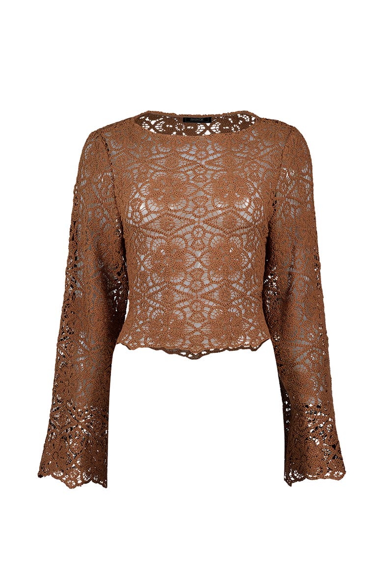 IVONNE Crew Neck Crochet Top, Alternate, color, 