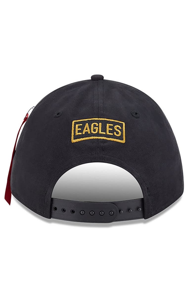 New Era x Alpha Industries Men's New Era x Alpha Industries Black Philadelphia Eagles A-Frame 9FORTY Adjustable Hat, Alternate, color, Black