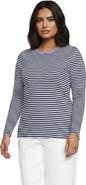 Lands' End Plus Size Long Sleeve Micro Rib T-Shirt