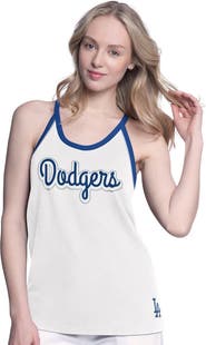 G-III 4HER BY CARL BANKS Women's G-III 4Her by Carl Banks  White Los Angeles Dodgers Curveball Tank Top