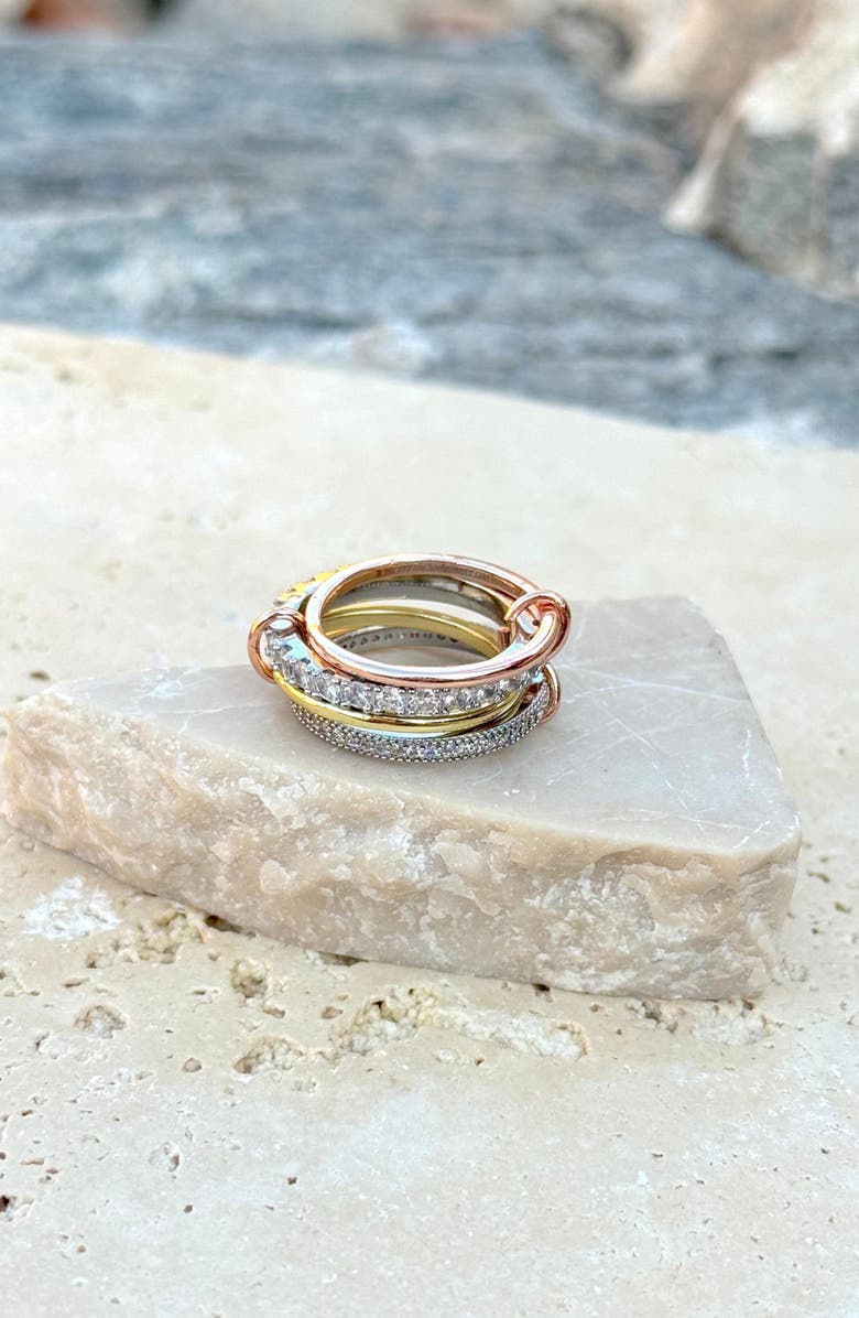 Adornia Tri-Tone Band Ring, Alternate, color, Gold