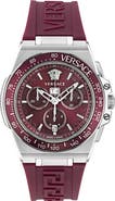 Versace Greca Extreme Silicone Strap Chronograph Watch, 45mm