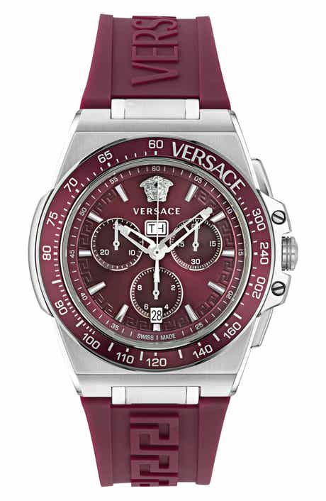 Versace Greca Extreme Silicone Strap Chronograph Watch, 45mm
