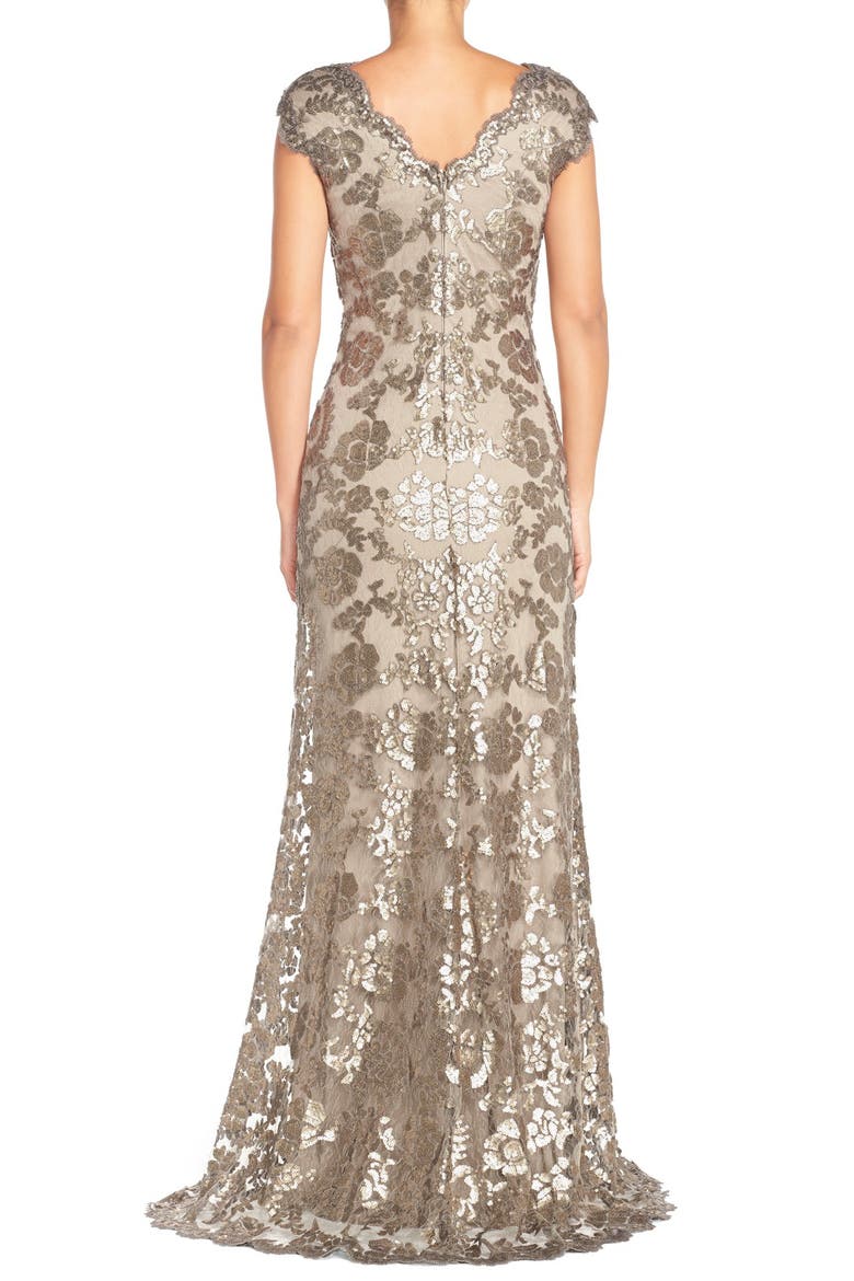 Sequin Lace Gown, Alternate, color, SMOKE PEARL