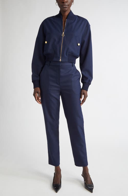 St John St. John Collection Dakota Stretch Gabardine Bomber Jacket