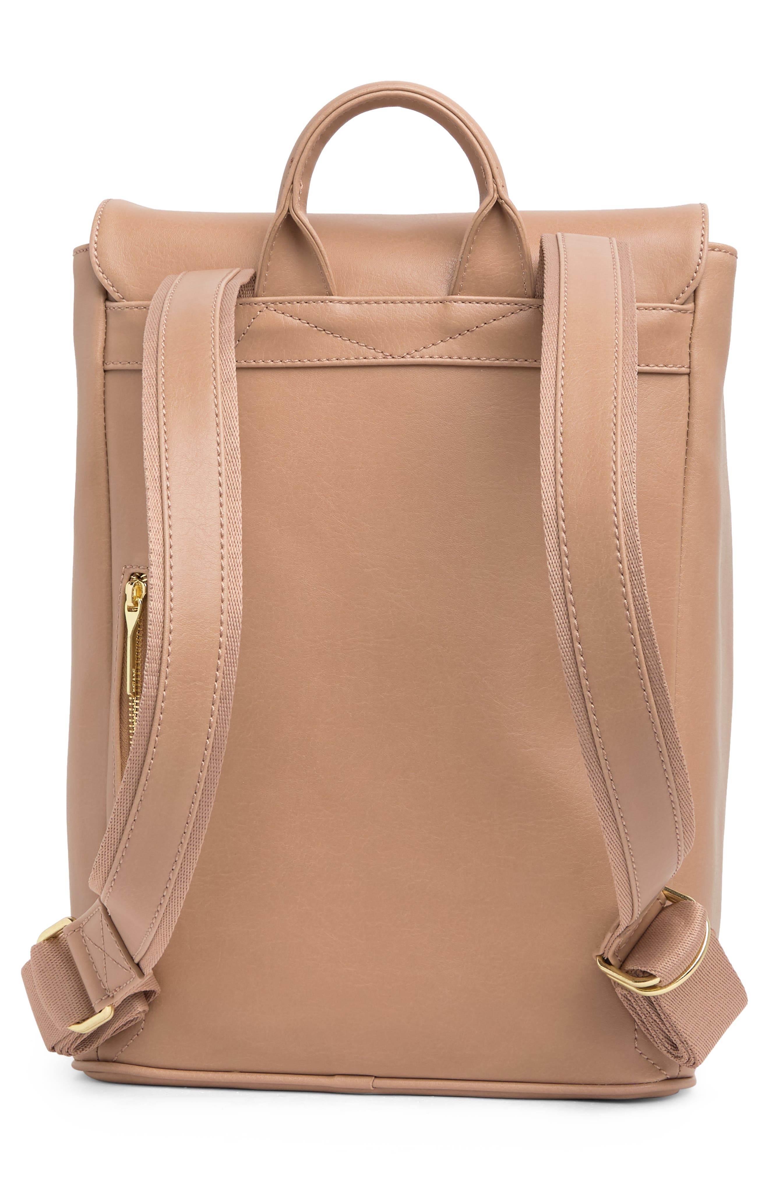 'Fabi' Faux Leather Laptop Backpack, Alternate, color, SEED