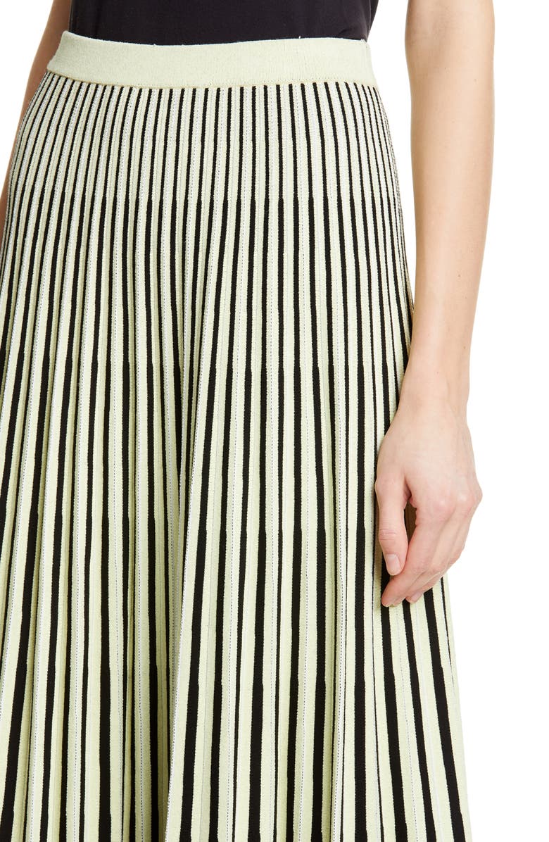 Proenza Schouler Pleated Merino Wool Midi Skirt, Alternate, color,