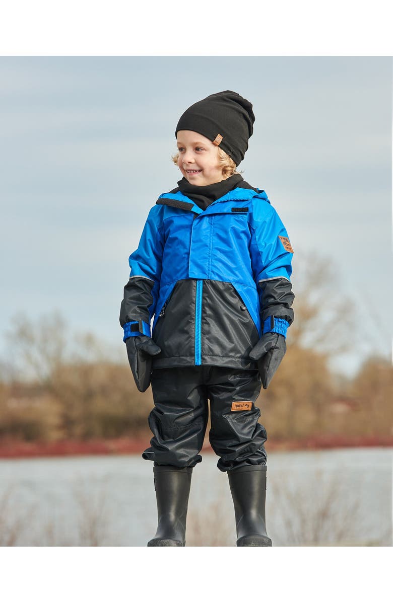 Deux par Deux Little Boy's Two-Piece Mid-Season Outerwear Set Royal Blue And Black, Alternate, color, 