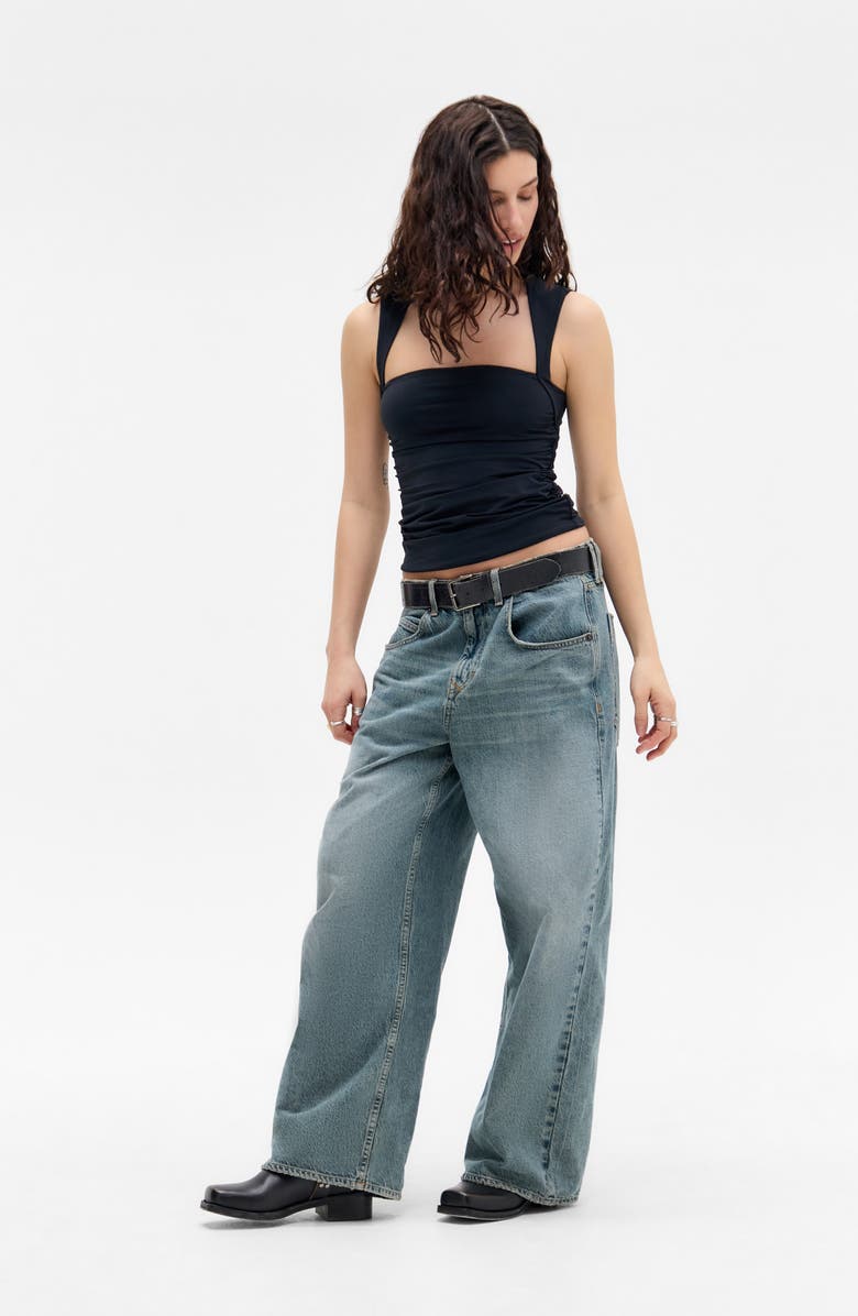 BDG Urban Outfitters Bailey Ruched Tank, Alternate, color, Black